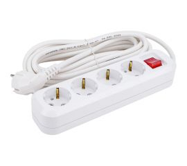 Удлинитель UNIVersal s-304а пвс 3/1,5 4гн. с заземлением, с выключателем, длина 5м (еврослот) 1735 