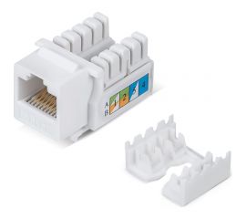 Вставка Keystone Cabeus Jack RJ-45, категория 6, заделка тип 110, белая KJ-RJ45-Cat.6-90 