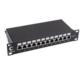 Патч-панель Cabeus, установочный размер 236 мм, 12 портов RJ-45 PL-12-Cat.6 10""-SH-Dual 