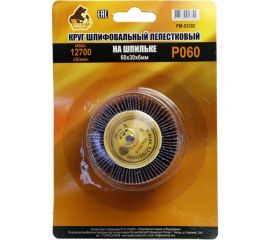 Круг шлифовальный лепестковый на шпильке (60х30х6 мм; P60) Русский Мастер РМ-53302 