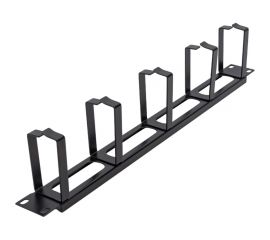 Организатор коммутационных шнуров Cabeus, 1HU, 483 мм, кольцевого типа, JB08-1U-BK 