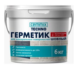 Акриловый герметик для минеральных поверхностей CEMMIX (серый; 6 кг) 84735737 