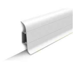 Напольный плинтус IDEAL Комфорт 55 мм, 2.5 м, 001 белый К55-1 001 БЕЛ 