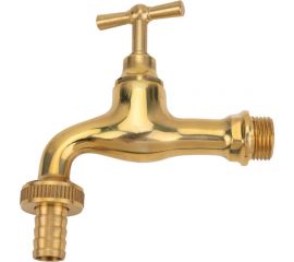 Вентиль для подключения шланга DOUBLE-LIN полированный, резьбовой, латунный 1/2"" LL2052 B (1/2"") 