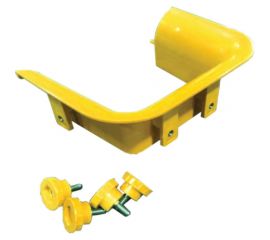 Торцевая накладка оптического лотка LANMASTER 120 мм, желтая LAN-OT120-TS 