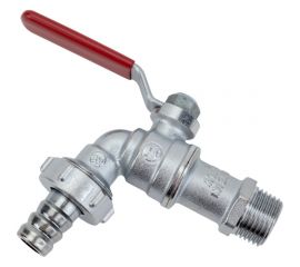 Шаровой кран Giacomini с патрубком под шланг 1/2 хром, рукоятка R621X003 