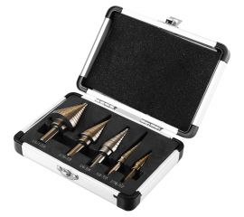 Набор сверл ступенчатых в металлическом кейсе DH22, 5 шт DEKO 065-0690 