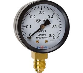 Манометр ЭКО-М Экомера МД02-50 мм 0..0,6МПа G1\4 МД02-50-G-0,6МПа-РИ 