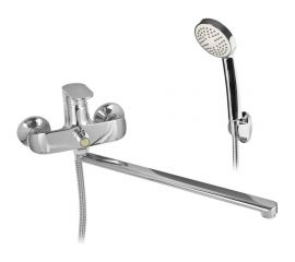 Смеситель для ванной WISENT с длинным изливом и душем 22139 