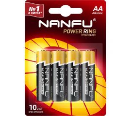 Батарейка NANFU alkaline aa 4шт./бл 6901826017569 