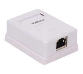 Одинарная экранированная компьютерная розетка WRline WR-WS-8P8C-C5E-SH-1 RJ-45, категория 5e внешняя, Dual IDC, цвет белый 505217 