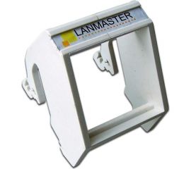 Рамка на DIN-рейку для установки вставок и электром??дулей Lanmaster 45x45, белая LAN-DRF-45x45-WH 