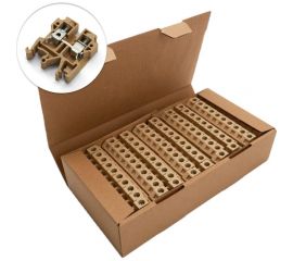 Наборный изолированный (винтовой) зажим STEKKER ЗНИ - 10,0 (JXB10), бежевый 39936 