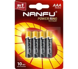 Батарейка NANFU alkaline aaa 4шт./бл 6901826017590 