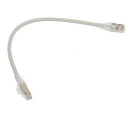 Патч-корд WRline WR-PC-RJ45-FTP-5E-0.3-GY F/UTP, категория 5е, 2xRJ45, экранированный, серый, LSZH, 0.3м 520162 