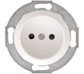 Розетка LK Studio без заземляющего контакта, со шторками, белый, LK Vintage 883304-1 