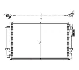 Радиатор кондиционера для автомобилей Kia Sorento 2.4i LUZAR LRAC 0861 