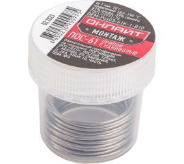 Припой ПОС-61 (катушка, 1 мм, 10 г) ОНЛАЙТ 90097 