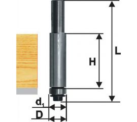 Фреза кромочная прямая (12.7х38 мм; хвостовик 12 мм) по ДСП Энкор 28054 