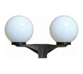 Светильник ЭЛЕТЕХ Шар 300 Б НТУ 06-2x150-01 опал пк IP44/корпус плоский черный ф60 ИУ 1030480195 