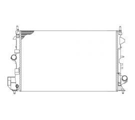 Радиатор охлаждения для автомобилей Vectra C MT 1.6i/1.8i рестайлинг LUZAR LRc 2114 