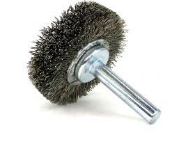 Щетка для дрели дисковая 40x12 мм, с хв-м 6 мм, гофрированная нержавеющая сталь 030 мм 13-181 EuroBrush EB-D40SS1 