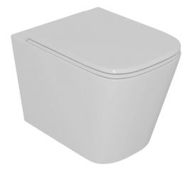 Подвесной безободковый унитаз D&K DK Quadro 530х360х365 мм, сиденье микролифт, белый DT1516016 