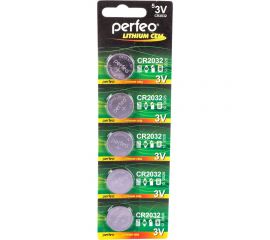 Батарейка PERFEO Литий CR2032 5 шт блистер 30 005 161 