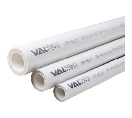 Труба PP-ALUX армированная алюминием, PN 25, 50мм, белый Valtec VTp.700.AL25.50 