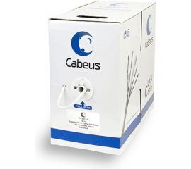 Кабель Cabeus витая пара, категория 5e, 4 пары 0,51мм, одножильный, белый, UTP-4P-Cat.5e-SOLID-WH 