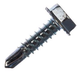 Самонарезающий винт со сверловым концом Grabber HEX 4,8х19 мм Белый цинк 300 шт. 10075H3-300DIY 