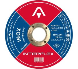 Круг отрезной по нержавеющей стали Inox 180х2х22.23 мм Interflex 4687202817979 