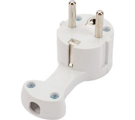 Вилка duwi угловая плоская 8 мм белая 16А 250В 30476 0 
