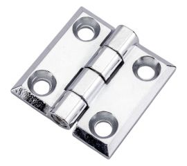 Накладная петля ТРИЗАМ ПН4040.1.2.4 (40х40 мм; металл; хром; 4 отверстия М5; 180 градусов) TRZ0090 