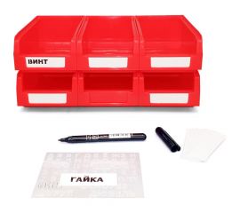 Лоток ООО ММПО 165x100x75 мм, красный, комплект – 6 шт. 4673738646091 