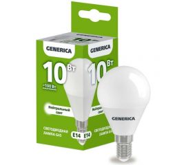 Светодиодная лампа GENERICA G45 шар 10Вт 230В 4000К E14 LL-G45-10-230-40-E14-G 