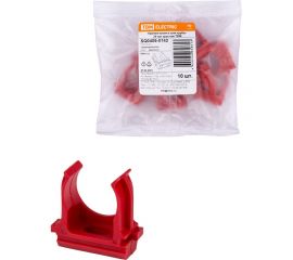 Крепеж-клипса для трубы TDM ПНД, 20 мм, красная, 10 шт. SQ0405-0142 