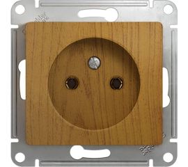 Розетка Schneider Electric GLOSSA без заземления, 16А, ДЕРЕВО ДУБ GSL000541 