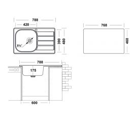 Мойка Ukinox Спектр SPM788.480-GT6K 2L 