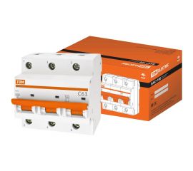 Автоматический выключатель TDM ВА47-100 3Р 63А 10кА С SQ0207-0075 