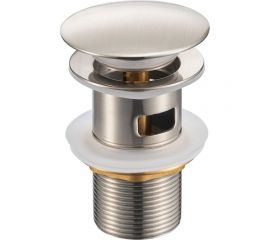 Донный клапан для раковины MILACIO Ultra с переливом 050 сталь нержавеющая MCU.050.SS 