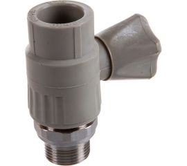 Кран шаровой с наружной резьбой для радиатора VALFEX PP-R серая, 25 мм х3/4"" 10149025Г 007-7692 