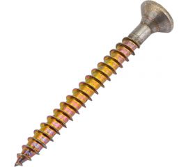 Универсальные шурупы ВИРТУОЗ 6,0х 60 мм, потайная головка, желтый цинк 10 шт 03034 