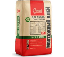 Монтажный клей для блоков Старатели тонкослойный 25 кг 3277/3572 