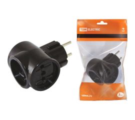 Тройник TDM 3х2П 16А 250B ЕВРО Ретро карболит SQ1806-0101 