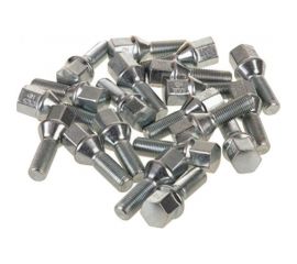 Болт колесный (20 шт; ключ 17 мм; M12x1.25x28; конус; цинк) SKYWAY S10601003 