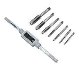 Набор CNIC из 7 штук метчиков М3-М12 9ХС + вороток ре 8 позиций SS008-3 65514 