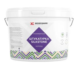 Декоративная полимерная штукатурка ECOROOM SilkStone Короед 2 мм, белый, 18 кг Е-Шт -3075/18 