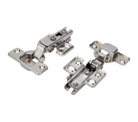 Мебельная петля для накладных дверей, в сборе с пластиной под шуруп Левша O35, 110мм, Н=0 (2 шт.) У8-3619 