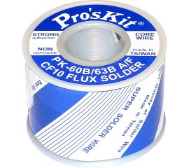 Припой PK-60B10F 1 мм, 0.25 кг, Sn60/Pb40, СF10 флюс RA ProsKit С00040217 